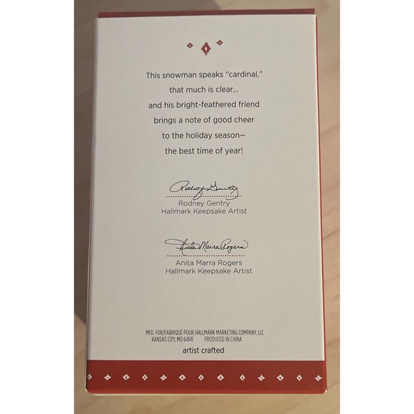 Hallmark Keepsake 2015 FRIENDS OF A FEATHER Member Exclusive Ornament NIB - Picture 2 of 2